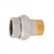 Сгон прямой ITAP 161 - 1/2" (ВР/НР, латунь никелированная, с уплотнительным кольком)