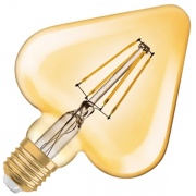 Лампа филаментная светодиодная Osram сердце Vintage 1906 LED CL GOLD 4.5W/824 E27 L165x125mm