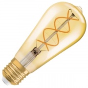 Лампа филаментная светодиодная Osram спираль Vintage 1906 LED CL Edison GOLD 5W/820 E27 L140x64mm