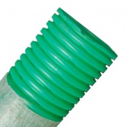 Труба гибкая двустенная дренажная д.125мм, класс SN8, перфорация 360?, цвет зеленый
